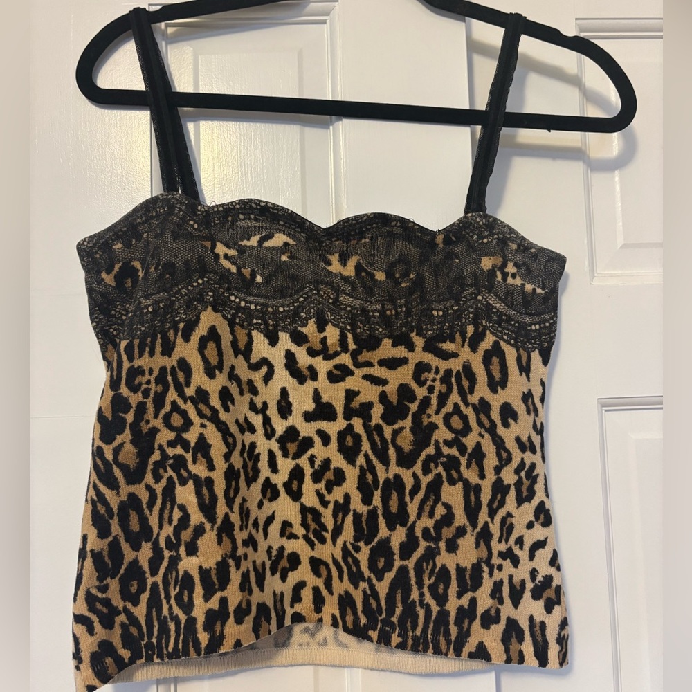 Blumarine Leopard Cami Top